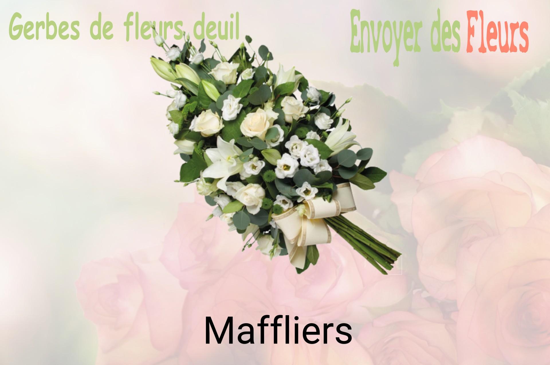 Gerbe de fleurs de deuil livrée à Maffliers